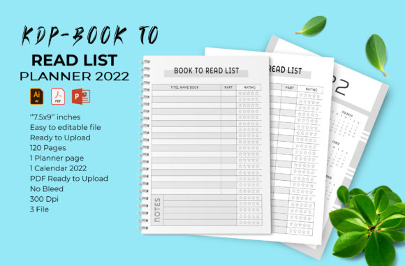 Book to Read List KDP Interiors: 2022 Planner Guide