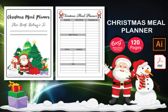 Christmas Meal Planner KDP Interiors for Publishers