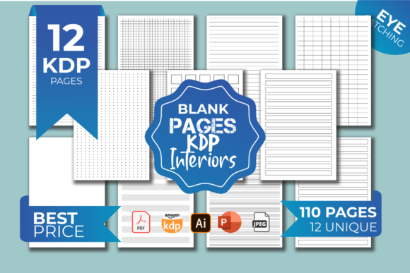 Evaluating KDP Interiors 12 Unique Blank Pages for Low-Content Publishing