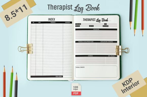 Evaluating Therapist Log Book KDP Interiors for Professional Publishing