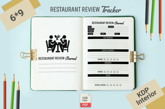 Restaurant Review Journal KDP Interiors: A Practical Resource for Food Critics and Publishers