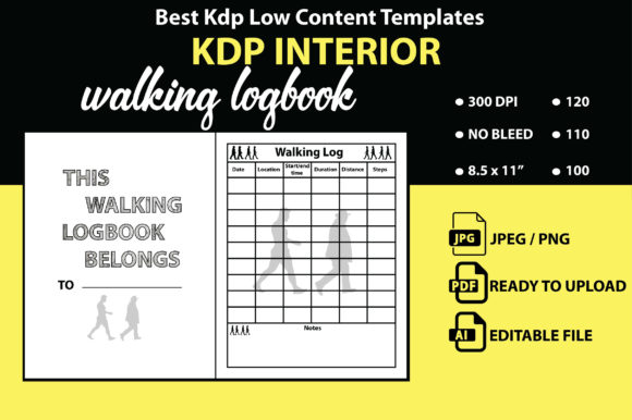 Walking Log Book Journal KDP Interiors: A Complete Guide for Publishers