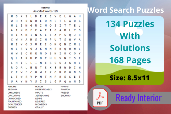 WordSearch KDP Interiors Puzzle Design
